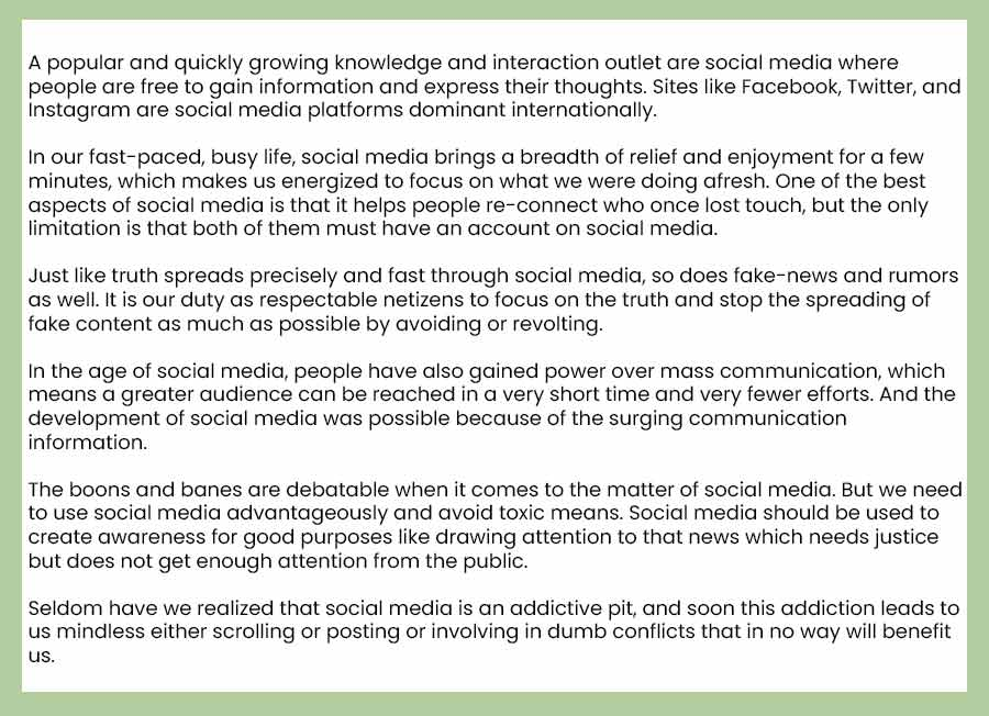 Social media essay Samples