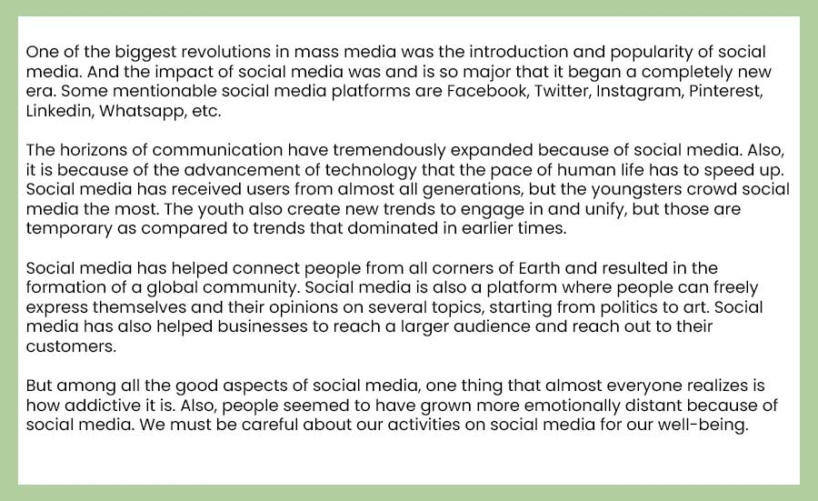 Social media essay examples